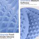 Upgrade Silicone Foot Massage Mat with Dual-Side Usage, Large Reflexology Mat for Feet Relaxation, Foldable Foot Acupressure Mat, Portable Standing Desk Mat for Pain, Fatigue Relief(Blue-L)