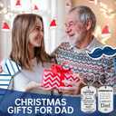 5 x Dad Christmas Gifts from Daughter son - Cool Birthday Father's Day Christmas Gift Idea for Dad - Meaningful Engraved Stainless Steel Keychain Keyring for Father Daddy Papa Presents