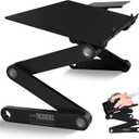 WorkEZ Adjustable Computer Keyboard Stand for Desk, Keyboard & Mouse Riser, Ergonomic Portable Stand for Desktop, Computer Keypad Riser for Desk (Black)