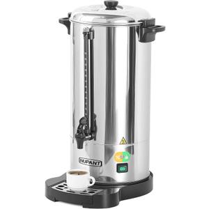 Commercial Coffee Urn 100 Cup/15L Coffee Dispenser with Upgraded Percolator, 304 Stainless Steel Hot Water Urn Beverage Dispenser with Keep Warm Mode, Large Coffee Maker for Catering Party