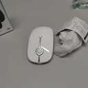 VssoPlor Type C Wireless Mouse, Dual Mode 2.4G Wireless Mouse USB C Cordless Mice with Nano USB and Type C Receiver Compatible with PC, Laptop, MacBook and All Type C Devices-White Silver