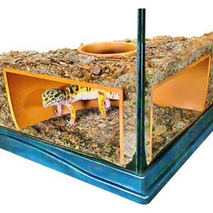 Reptile Corner Underground Cave Viewing Hide | Hognose Snake, Corn Snake & Leopard Gecko Hideout Reptile Habitat Tank Enrichment | Decor Decoration Accessories Supplies Toys Ornaments