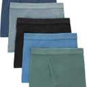 Hanes Ultimate Hanes Originals Ultimate Supersoft Boys' Boxer Brief Underwear, Assorted, 5-Pack (Medium, Green/Blue/Black 5-pack)