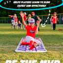 Baseball & Softball Sliding Mat Training Aid, Portable Baserunning Practice Mat with Instructional Guide, 87"