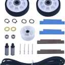 Dryer atlantis parts Fit for May-tag 3000 5000 series - 12001541 303373K Dryer Drum Roller kit, 306508 Dryer Tumbler Bearing Kit, WP33002535 Drum Belt, 6-3700340 Idler Pulley