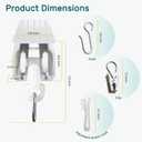 Ceiling Curtain Track System with Wall Mount, Silent Curtain Rail for Room Divider with Three Types of Hooks, 3ft - 6ft, White