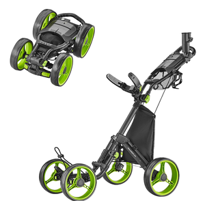 Caddytek Explorer V8 Golf Push Cart - SuperLite 4 Wheel Aluminum Foldable Cart with Adjustable Front Wheel Width, Foot Brake, Cooler Basket, Umbrella Holder, Drink Holder, Scorecard Console