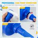 Above Ground Pool Skimmer, Heavy Duty Through-Wall Mount Pool Skimmer Kit with Accessories, Universal Fit for Standard Wall Openings, Klein Blue in-Wall Surface Skimmer Includes Leak-Free Teflon Tape