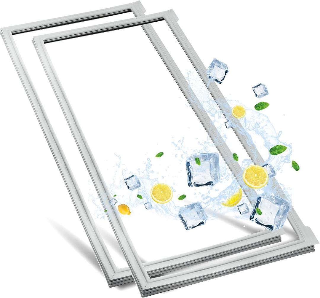 W10830162 Refrigerator Door Seal, 1-Pack W10830162 French Refrigerator Door Gasket Compatible with Whirlpool etc, Fit Model WRF535SMBW00, KBFS20EVMS13, Replaces 12723206AP W10179332, 39.7 x 16.9"