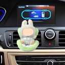 2 x Doll Car Seat, Cute Car Sofa Chair with Soft Furry Cushions Air Vent Clip and Desktop Display Ornament Accessories and Gifts for Blind Box Doll Stuff Fans Collectors (Green)