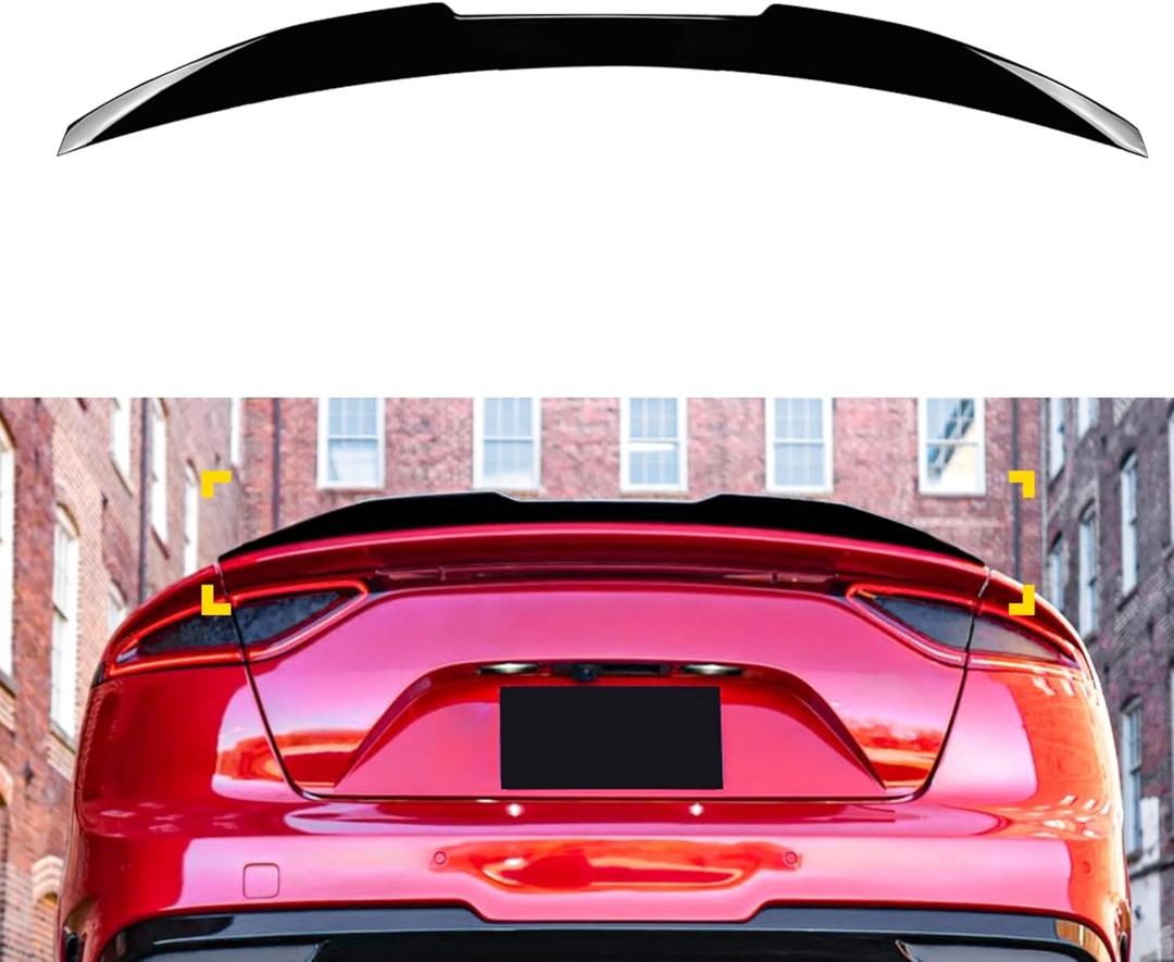 Rear Trunk Boot Spoiler Lip for KIA Stinger 2017-2023, Rear Trunk Boot Spoiler Lip for KIA Stinger 2017-2023, Black