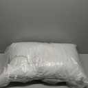 BHZ Goose Down Feather Pillows Queen Size - Hotel Collection Bed Pillows for Sleeping Soft Pillow for Side and Back Sleepers with 100% Cotton Fabric (White)