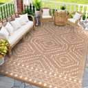 Wonnitar Outdoor Rugs 9x12 Waterproof Plastic Straw Rug, Large Outdoor Camping Rug for RV, Reversible Portable Outside Lightweight Area Rug for Backyard Balcony Beach Picnic, Beige