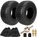 FVRITO 145/70-6 145 70x6 Tires with Inner Tube Straight Valve for 196CC 212CC Motovox MBX10 DB30 Baja Doodle Bug Mini Bike Quad Go-Kart Knobby Tires Sport 4 wheel ATV UTV Golf Cart Lawn Mower tractor