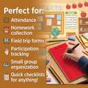  Jetec 300 Pcs Attendance Chart with Magnetic Pocket for Class Management | Colorful Class List, Incentive Chart for Classroom Essentials, Student Behavior Charts and Homework Tracker for Teacher,  11.81"L x 10.43"W x 1.18"Th