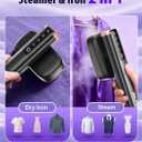 Travel Steamer for Clothes with 180 ml Water Tanks,15s Fast Heat-up,24 g/min Strong Steam Performance, Portable Garment Steamer with Touch Control, LED Display, Steam Iron(Black Gold)