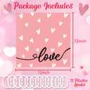 Valentines Shower Curtain Bathroom Decor Pink Love with 12 Hooks 72 x 72 Inches - Style 5