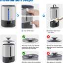 6L Humidifiers for Bedroom Large Room Home, Cool and Warm Humidifiers for Baby and Plants Mist Top Fill Desk Humidifiers Essential Oil Diffuser, Quiet with Adjustable Mist,360Nozzle-Grey