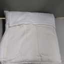 Organic GOTS Certified Cotton Blanket, Twin/Twin XL - 350 GSM, Antistatic, Fuzzy Soft, Lightweight, Sofa, Camping & Travel, All-Season Herringbone Throw, Ivory/Cream + Stylish Bonus Tote Bag