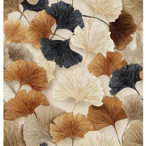 Ginkgo Leaf Removable Self-Adhesive Wallpaper for Bedroom & Living Room Decor 17.7236 Inch,Waterproof Wall Covering for Accent Walls, Apartment, Nursery (Solid color01)