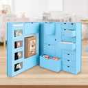 Baby Keepsake Box - Baby Memory Box - Baby Boy Girl Keepsake Box Tins Memory Box Pregnancy Baby Bubbs Storage Box Baby First Year Box Library Baby All-in-One Organizer Blue
