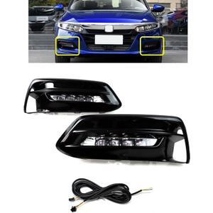 LED Fog Lights DRL Fits 2018-2020 Honda Accord LX EX Sport EX-L Touring