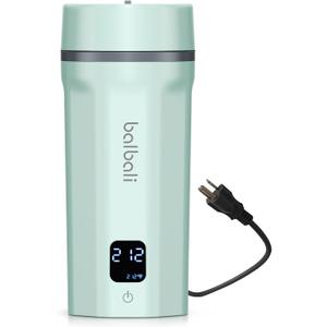 balbali 18.6oz Portable Kettle for Travel 100-250V Dual Voltage for International/Global/Europe - 6 Preset Travel Electric Kettle Hot Water Boiler/Heater/Warmer/Tea Maker - Green (550mL)