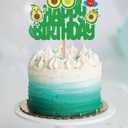 3 x Avocado Birthday Party Decorations Supplies Glitter Avocado Cake Topper Let's Avocado for Avocado Baby Shower Birthday Party Supplies