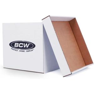 BCW Vinyl Record Storage Boxes – 3 Pack | Holds 65 LPs Each | Stackable Vinyl Record Storage Box with Reinforced Bottom & Handles | Archival Record Organizer for 12-Inch Albums, DJs & Collectors