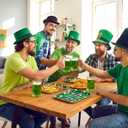 Yungyan 12 Pcs St. Patrick's Day Serving Trays 13 x 9 Inch Large Shamrock Food Trays Platters Paper Candy Dishes for St. Patrick's Day Party Wedding Engagement Party Serving Food Snack Cookies Dessert