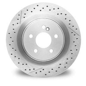 Dynamic Friction 830-20042L - Geoperformance Coated Drilled and Slotted Brake Rotor