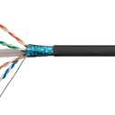 Monoprice Cat6A Ethernet Bulk Cable - Network Internet Cord - Solid, 550Mhz, FTP, CMR, Riser Rated, Pure Bare Copper Wire, 10G, 23AWG, No Logo, 1000ft, Black