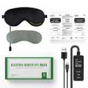 Aroma Season Heated Eye Mask, Warm Eye Compress for Dry Eyes MGD Stye Blephartitis Sinus Migraine, Graphene Heating Element with Natural Lavender Pack (Black)
