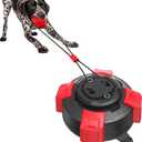 Upgraded Suction Cup Dog Toy, Interactive Tug of War Dog Ball, Durable Chew Toy for Aggressive Chewers, Teeth Cleaning & Boredom Relief Puzzle Toy for Small Medium Large Dogs(Red&Black)