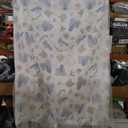 Beautiful Gauze Bunk Bed Curtains Drapes with Lace Privacy Bed Canopy for Bottom Twin Girls, 2 Panels, Flower Rabbit, White