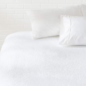 Amazon Basics Waterproof Breathable Mattress Protector, Twin Size, 18 inch Deep, Machine Washable, White