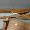 Kate and Laurel Meridien Mid-Century Wall Shelves, 24" x 8" x 24", Walnut, Transitional Wall Decor and Storage