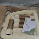 Globlazer Corner Cat Tree, 51in Curved Series Modern Cat Tower for Indoor Cats with Hammock, 7 Sisal Scratching Posts, Large Fan-Shaped Platform for Large Cats, Cat Condo & Hanging Basket, C51, Beige