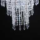 FlavorThings 3 Tiers Iridescent Acrylic Beaded Chandelier Shade, Ceiling Light Pendant Lampshade with Crystal Beads for Wedding Party Event Home Decoration,W8.6 X H12 (H12C)