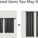Mrs.Naturall 108 Inch Extra Long Curtains,Grommet Blackout Curtain Drapes for Living Room 2 Panels Set (Dark Grey)