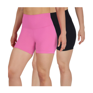 Yogalicious Womens 5”, 7” High Waisted Biker Shorts Squat Proof Workout Yoga Short 2 Pack
Large