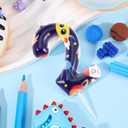 7 x Space Theme Birthday Candle Number 2 Universe Planet Rocket Spacecraft Cake Toppers for Boys Girls Kids Birthday Party Decorations