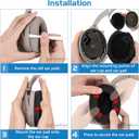 Geekria Sport Cooling-Gel Replacement Ear Pads for Sony WH-1000XM4 Headphones Ear Cushions, Repair Parts (Black)