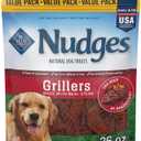 Blue Buffalo Nudges Grillers Natural Dog Treats with Real USA Beef, Made in the USA, Steak, 36-oz Bag, Best By: 29/Aug/2027