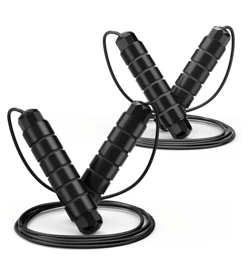 Jump Rope, Tangle-Free Rapid Speed Jumping Rope Cable with Ball Bearings for Women, Men, and Kids, Adjustable Steel Jump Rope with Foam Handles for Home Gym Exercise Fitness Workout Equipment & Slim Body