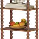 HOOBRO 6-Tier Bookcase, Wooden Bookshelf, Storage Shelf, Walnut