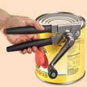Heavy Duty Can Opener with Magnet  Commercial Can Opener Manual for Seniors, Hand Held, Sharp Blade, Smooth Edge  Folding Knob for Easy Storage, Built in Bottle Opener