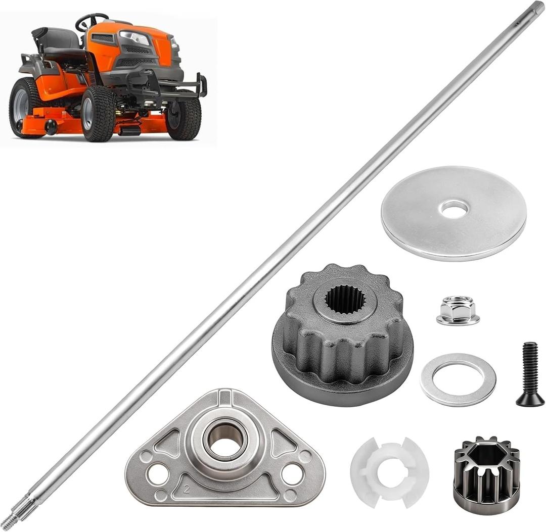 587738904 Steering Shaft Kit Compatible with Craftsman Pou-LAN Husqvarna YTH 2448 2454 2246 2348 Lawn Mowers, Replace 532408219