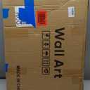 Framed Colorful Abstract Wall Art for Living Room, 3 Piece Mid-century Modern Canvas Prints Paintings Artwork for Walls, Bright Yellow Block Lines Pictures for Hallway Dining Bedroom Wall Decor -16x24