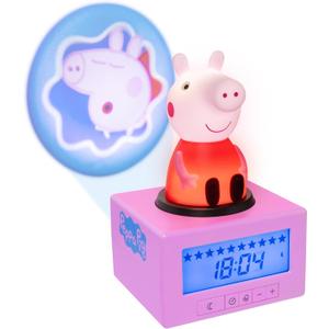 Paladone Peppa Pig Sleep Training Alarm Clock - Officially Licensed, Kids Projection Bedroom Night Light